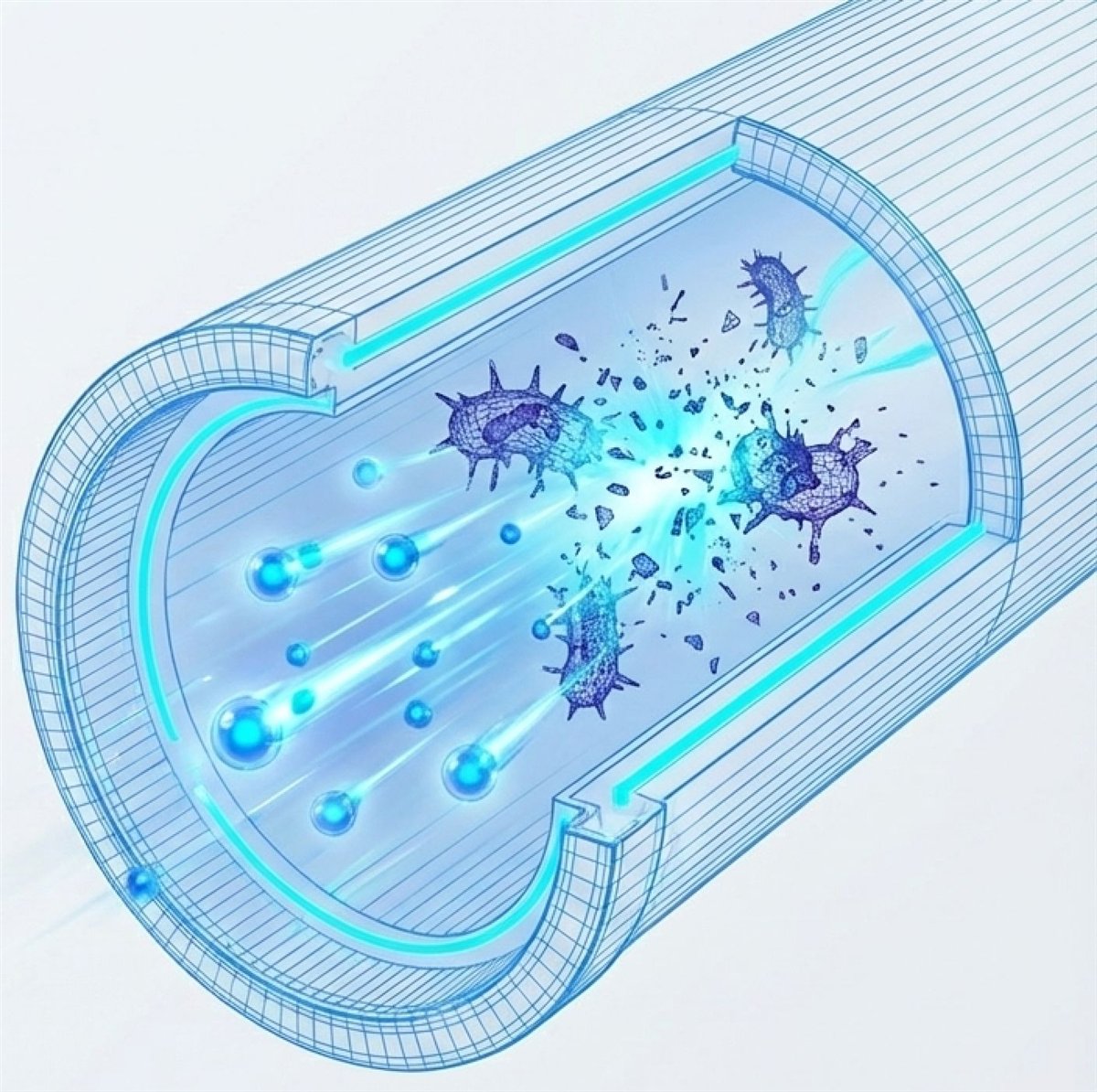 Electrochemical descaling process illustration